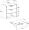 Parisot - Commode - - 80x44x88 cm