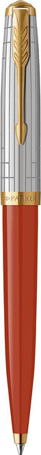 Parker 51 Premium Balpen | Premium-collectie | Vuurrood | Medium punt met zwarte inkt | Geschenkdoos