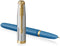 Parker 51 Premium Vulpen | Premium-collectie | Turquoise | Medium penpunt | Blauw/Zwarte Inkt | Geschenkdoos