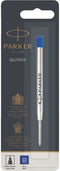 Parker balpenvullingen | broad punt | Blauwe QUINKflow-inkt | 1 stuk