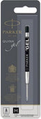Parker gelpen vulling | medium punt (0,7 mm) | zwarte QUINK inkt | 1 stuks