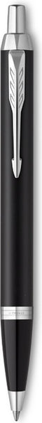 Parker IM-balpen | Matzwart met chromen afwerking | Medium punt met blauwe inktnavulling | met Geschenkdoos