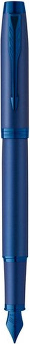 Parker IM Monochrome vulpen | blauwe inkt | blauwe afwerking en details | medium punt | met Geschenkdoos