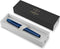 Parker IM Monochrome vulpen | blauwe inkt | blauwe afwerking en details | medium punt | met Geschenkdoos