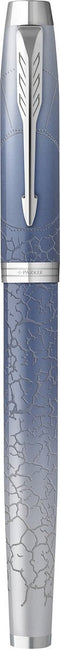 Parker IM Polar vulpen | premium lak met grijs kleurverloop op roestvrij staal met chroomafwerking | medium penpunt met zwarte inkt navulling | geschenkdoos