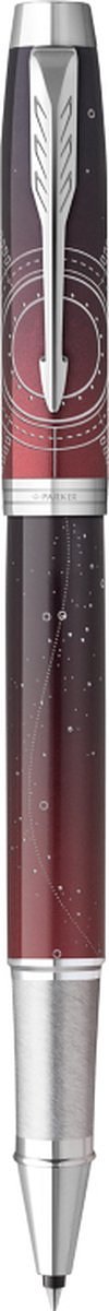 Parker IM Portal rollerballpen | premium lak met rood kleurverloop op roestvrij staal met chroomafwerking | fijne penpunt met zwarte inkt navulling | geschenkdoos