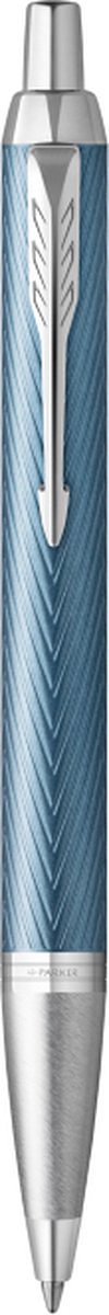 Parker IM Premium balpen | Blue Grey met chroomdetail | Medium punt met blauwe inkt | Geschenkdoos