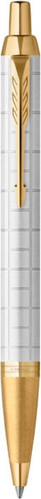 Parker IM Premium balpen | Pearl met gouden detail | Medium punt met blauwe inkt | Geschenkdoos