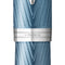 Parker IM Premium vulpen | Blauwgrijs met chroomdetail | Fijne penpunt met blauwe inkt navulling | geschenkdoos