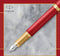 Parker IM Premium vulpen | Rood met gouden detail | Fijne penpunt met blauwe inkt navulling | geschenkdoos