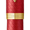 Parker IM Premium vulpen | Rood met gouden detail | Fijne penpunt met blauwe inkt navulling | geschenkdoos