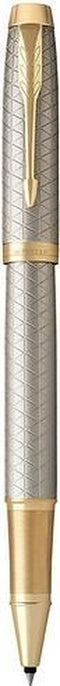 Parker IM-rollerballpen | Premium Warm Zilver | Fijne penpunt | Zwarte inkt | Geschenkverpakking