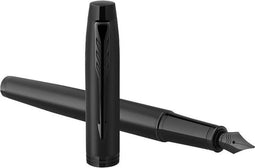 Parker IM vulpen - fijne punt - blauw inktpatroon - matzwart met zwart detail - incl. geschenkdoos