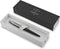 Parker Jotter-balpen | Bond Street Black met chromen rand | Medium punt met blauwe inkt | Cadeauverpakking