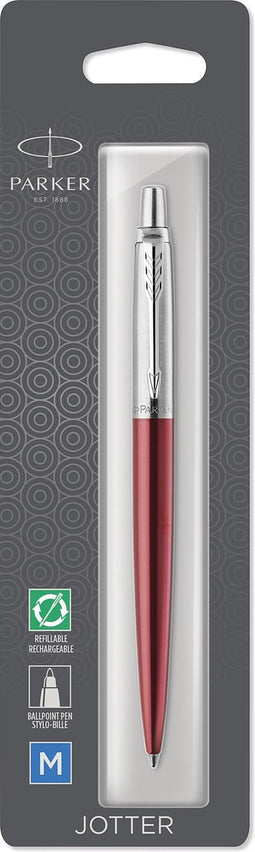 Parker Jotter-balpen | Kensington Red | Medium punt met blauwe inkt
