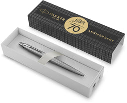 Parker Jotter balpen | Speciale Editie | 70ste Jubileumjaar roestvrij staal CT | blauwe inkt | geschenkverpakking