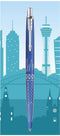 Parker Jotter balpen | Speciale editie | Sydney Blauw met chroomafwerking | Blauwe inkt | Geschenkverpakking