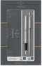 Parker Jotter duo geschenkset met balpen en vulpen | roestvrij staal met chromen afwerking | inktnavulling en inktpatronen met blauwe inkt | geschenkverpakking