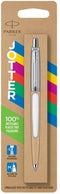 Parker Jotter Originals balpen | Klassieke witte afwerking | Medium punt | Blauwe inkt