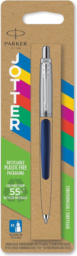 Parker Jotter Originals balpen - medium punt - blauwe inkt - retro jaren 90 afwerking - 1 stuk