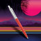 Parker Jotter Originals-balpennen | Retrowave-collectie | Vermiljoenrood en indigopaars | Blauwe inkt | medium punt | Blister