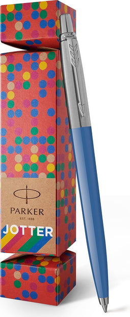 Parker Jotter Originals Geschenkcrackers balpen set | | Blue Denim | medium punt | blauwe inkt | geschenkdoos