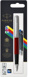 Parker Jotter Originals-vulpen | klassieke rode afwerking | medium penpunt | blauwe en zwarte inkt