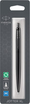 Parker Jotter XL-balpen | Monochroom matzwart | Medium punt | Blauwe inkt