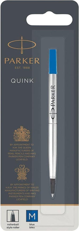 Parker rollerballpen inktvulling | medium punt | blauwe QUINK inkt | 1 stuk