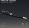 Parker Sonnet-balpen | Matzwart met palladium rand | Medium penpunt met zwarte inkt | Geschenkdoos