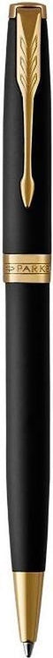 Parker Sonnet balpen | Matzwarte lak met gouden details | Medium punt met zwarte inkt | Geschenkdoos