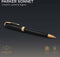 Parker Sonnet balpen | Matzwarte lak met gouden details | Medium punt met zwarte inkt | Geschenkdoos