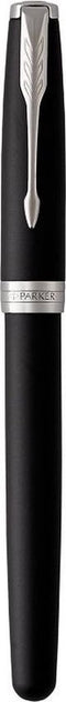 Parker Sonnet rollerballpen | matzwart gelakt met palladium trim | fijne punt zwarte inkt | geschenkverpakking