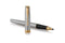 Parker Sonnet rollerballpen | roestvrij staal met gouden trim | fijne punt zwarte inkt | geschenkverpakking