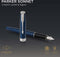 Parker Sonnet vulpen | blauw gelakt met palladium trim | medium punt | geschenkverpakking