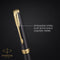 Parker Sonnet-vulpen | grijze lak met gouden details | fijne roestvrijstalen penpunt met gouden coating | Blauwe inkt | geschenkverpakking