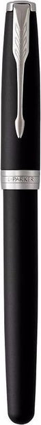 Parker Sonnet-vulpen | Matzwart met palladium rand | Medium penpunt | Cadeauverpakking