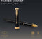 Parker Sonnet vulpen | Matzwarte lak met gouden details | Medium penpunt | Geschenkdoos