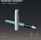 Parker Sonnet vulpen | metaal en groene lak met palladium afwerkings | roestvrijstalen fijne penpunt | Geschenkverpakking