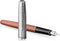 Parker Sonnet vulpen | metaal en oranje lak met palladium afwerking | roestvrijstalen fijne penpunt | Geschenkverpakking