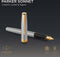 Parker Sonnet vulpen | roestvrij staal met goud afgewerkte trim | medium punt | geschenkverpakking