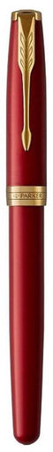 Parker Sonnet vulpen | rood gelakt met gouden trim | medium punt | geschenkverpakking