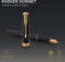 Parker Sonnet-vulpen | Zwart gelakt met gouden afwerking | Medium penpunt | Geschenkverpakking