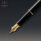 Parker Sonnet vulpen | Zwarte lak met goud detail | Fijne penpunt | Geschenkdoos