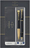 Parker Urban Duo geschenkset met balpen en vulpen | zacht zwart met gouden trim | blauwe inkt | geschenkverpakking