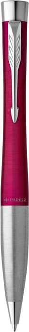 Parker Urban Twist balpen | levendig magenta met chromen trim | medium punt blauwe inktvulling | geschenkdoos