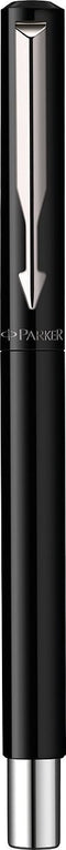Parker Vector-vulpen | zwart met chrome afwerking | mediumpunt | blauwe inkt | hangtab