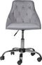 PARRISH - Bureaustoel - Grijs - Fluweel