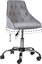PARRISH - Bureaustoel - Grijs - Fluweel