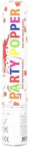 Party popper rood wit hartjes